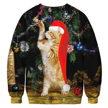 Load image into Gallery viewer, Unisex Men Women 2020 Ugly Christmas Sweater Santa Elf Funny Christmas Fake Hair Jumper Autumn Winter Tops Clothing Wholesale