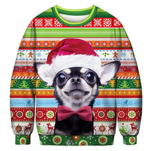 Load image into Gallery viewer, Unisex Men Women 2020 Ugly Christmas Sweater Santa Elf Funny Christmas Fake Hair Jumper Autumn Winter Tops Clothing Wholesale