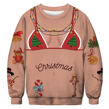 Load image into Gallery viewer, Unisex Men Women 2020 Ugly Christmas Sweater Santa Elf Funny Christmas Fake Hair Jumper Autumn Winter Tops Clothing Wholesale