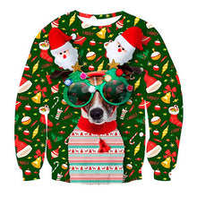 Load image into Gallery viewer, Unisex Men Women 2020 Ugly Christmas Sweater Santa Elf Funny Christmas Fake Hair Jumper Autumn Winter Tops Clothing Wholesale