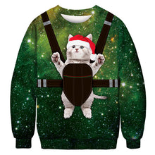 Load image into Gallery viewer, Unisex Men Women 2020 Ugly Christmas Sweater Santa Elf Funny Christmas Fake Hair Jumper Autumn Winter Tops Clothing Wholesale