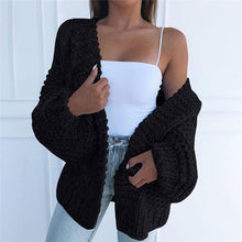 Load image into Gallery viewer, Autumn Winter long Sleeve Knitwear Cardigan Women smooth Knitted Sweater design Cardigan Female Jumper Coat pink