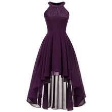 Load image into Gallery viewer, 2020 wedding party dress prom gown fashion clothing Front short long back dark blue halter Bow Bridesmaid Dresses