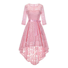 Load image into Gallery viewer, 2020 wedding party dress prom gown fashion clothing Front short long back dark blue halter Bow Bridesmaid Dresses