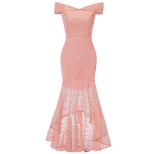 Load image into Gallery viewer, 2020 wedding party dress prom gown fashion clothing Front short long back dark blue halter Bow Bridesmaid Dresses