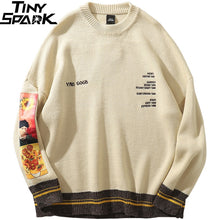 Load image into Gallery viewer, 2020 Men Hip Hop Sweater Pullover Streetwear Van Gogh Painting Embroidery Knitted Sweater Retro Vintage Autumn Sweaters Cotton