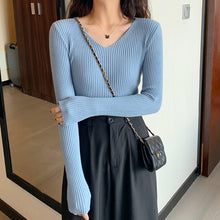 Load image into Gallery viewer, 2020 Basic B-neck Solid Autumn Winter Pullover Women Female Knitted Ribbed Sweater Slim Long Sleeve Badycon High Quality Sweater