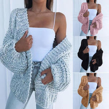 Load image into Gallery viewer, Autumn Winter long Sleeve Knitwear Cardigan Women smooth Knitted Sweater design Cardigan Female Jumper Coat pink