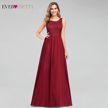 Load image into Gallery viewer, Elegant Burgundy Evening Dresses Ever Pretty EP07482BD Mermaid V-Neck Sleeveless Draped Formal Party Gowns Abiye Gece Elbisesi