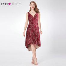 Load image into Gallery viewer, Elegant Burgundy Evening Dresses Ever Pretty EP07482BD Mermaid V-Neck Sleeveless Draped Formal Party Gowns Abiye Gece Elbisesi