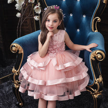 Load image into Gallery viewer, Baby Girls Flower Kids Dress for Girls Lace Cake Tutu Party Princess Dress Girl 2 4 6 7 8 10 Yrs Birthday Party Event Prom Dress