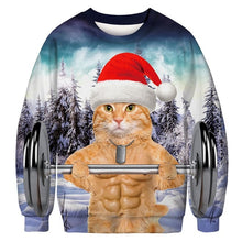 Load image into Gallery viewer, Unisex Men Women 2020 Ugly Christmas Sweater Santa Elf Funny Christmas Fake Hair Jumper Autumn Winter Tops Clothing Wholesale
