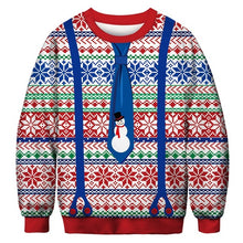 Load image into Gallery viewer, Unisex Men Women 2020 Ugly Christmas Sweater Santa Elf Funny Christmas Fake Hair Jumper Autumn Winter Tops Clothing Wholesale
