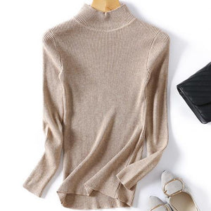 Women's Sweater Women Slim Turtleneck Sweater Knitted Elastic Jumper New-coming Autumn Winter Turtleneck Pullovers кофта женская