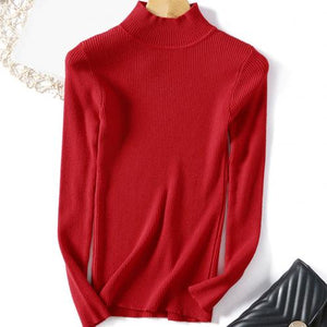 Women's Sweater Women Slim Turtleneck Sweater Knitted Elastic Jumper New-coming Autumn Winter Turtleneck Pullovers кофта женская