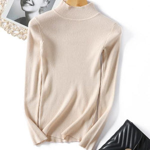 Women's Sweater Women Slim Turtleneck Sweater Knitted Elastic Jumper New-coming Autumn Winter Turtleneck Pullovers кофта женская