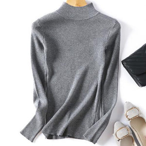 Women's Sweater Women Slim Turtleneck Sweater Knitted Elastic Jumper New-coming Autumn Winter Turtleneck Pullovers кофта женская