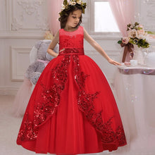 Load image into Gallery viewer, New 2020 Girls&#39;Back Hollow Flower Dress Flower Boy High-end Wedding Dress Elegant Girls&#39; Flower-lace Banquet Dress
