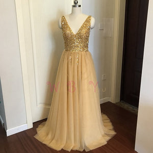 Beading Prom Dresses 2020 Plus Size Pink High Split Tulle Sweep Train Sleeveless Evening Gown A-line Lace Up Backless Vestido De