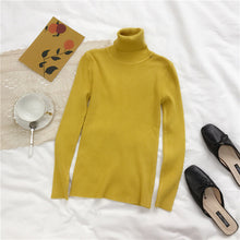 Load image into Gallery viewer, 2020 Autumn Winter Thick Sweater Women Knitted Ribbed Pullover Sweater Long Sleeve Turtleneck Slim Jumper Soft Warm Pull Femme
