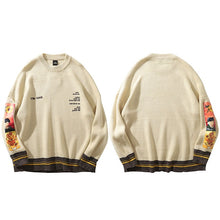 Load image into Gallery viewer, 2020 Men Hip Hop Sweater Pullover Streetwear Van Gogh Painting Embroidery Knitted Sweater Retro Vintage Autumn Sweaters Cotton
