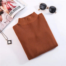 Load image into Gallery viewer, Marwin New-coming Autumn Winter Turtleneck Pullovers Sweaters Primer shirt long sleeve Short Korean Slim-fit tight sweater
