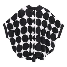 Load image into Gallery viewer, [EAM] Women Black Dot Priinted Big Size Blouse New Lapel Long Sleeve Loose Fit Shirt Fashion Tide Spring Summer 2020 1W678
