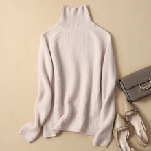 Load image into Gallery viewer, Hot selling style turtleneck fashion 100% cashmere sweater knitted sweater
