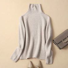 Load image into Gallery viewer, Hot selling style turtleneck fashion 100% cashmere sweater knitted sweater
