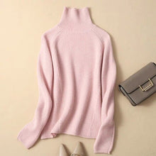 Load image into Gallery viewer, Hot selling style turtleneck fashion 100% cashmere sweater knitted sweater
