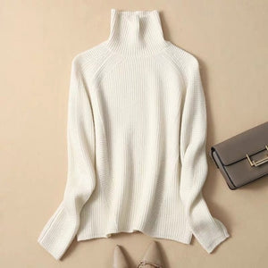 Hot selling style turtleneck fashion 100% cashmere sweater knitted sweater