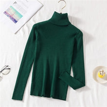 Load image into Gallery viewer, Autumn Winter  Sweater Women Knitted Ribbed Pullover Sweater Long Sleeve Turtleneck Slim Jumper Soft Pull Femme
