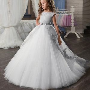 Girls Dress Party Dress For Girl First Communion Formal Long Lace Princess Ball Gowns Flower Girl Dress Elegant Banquet Dresses