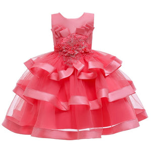 Baby Girls Flower Kids Dress for Girls Lace Cake Tutu Party Princess Dress Girl 2 4 6 7 8 10 Yrs Birthday Party Event Prom Dress