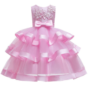 Baby Girls Flower Kids Dress for Girls Lace Cake Tutu Party Princess Dress Girl 2 4 6 7 8 10 Yrs Birthday Party Event Prom Dress